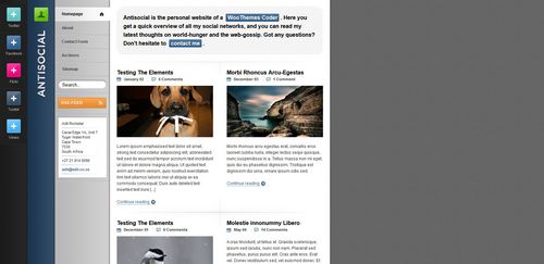 Product picture Antisocial Premium Wordpress Theme From Woo Themes